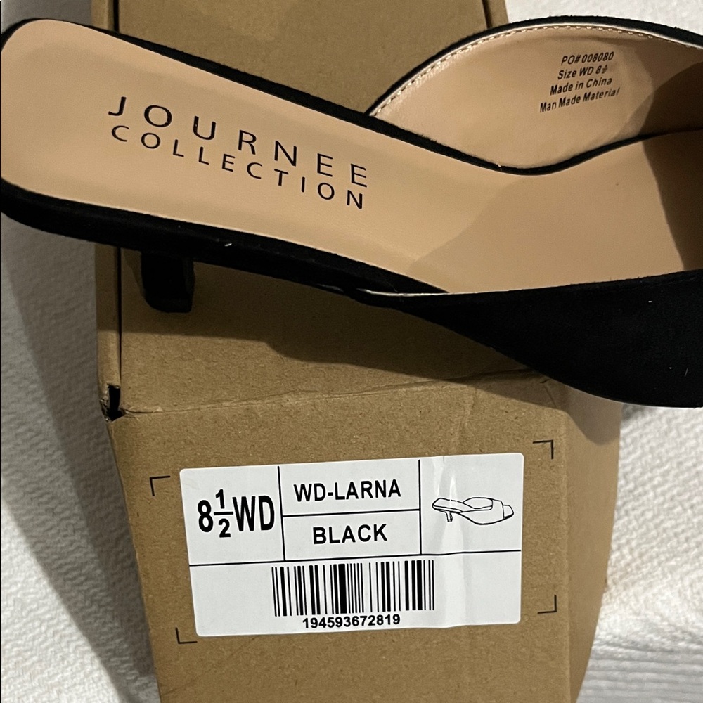 Journee Collection Black Women's Mules